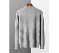 Vsadsau Maglione di Lana di Colore Solido Degli Uomini Girocollo Maglia Cardigan Con Cerniera Autunno Inverno Maglione Spess, blu navy, L