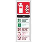 Vsafety 11004 aj-s CO2 ID "Sign, ritratto, 100 mm x 280 mm (confezione da 3)