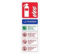 Vsafety 11011 aj-s "L2 polvere ID" Sign, ritratto, 100 mm x 280 mm (confezione da 3)