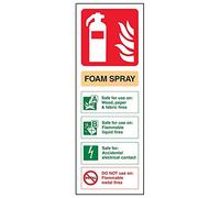 VSafety 11012AJ-R'Foam Spray ID Electrical Safe' Segnale, verticale, 100 mm x 280 mm (confezione da 3)