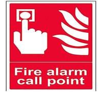 Vsafety 13001AU-R, cartello con scritta in inglese “Fire Alarm Call Point”, plastica rigida da 1 mm, verticale, 200 mm x 300 mm, rosso