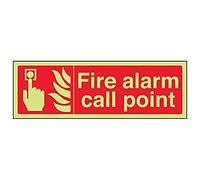 Vsafety 13022 ax-g Sign "Fire Alarm Call Point, paesaggio, 300 mm x 100 mm (confezione da 3)