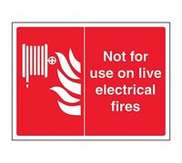 VSafety 13044AR-S'Not For Use On Live Electrical Fires' Segnale, 200 mm x 150 mm (confezione da 3)
