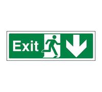 Vsafety 14001bj-r2 Fire exit Arrow Up, uscita antincendio, 450 x 150 MM, 2 mm, in plastica