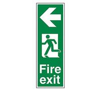 VSafety 14039AV-S'Fire Exit Freccia Sinistra, Ritratto, 200 mm x 600 mm (confezione da 3)