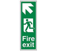 Vsafety 14043 av-s Sign "Fire exit freccia a destra e sinistra, ritratto, 200 mm x 600 mm (confezione da 3)