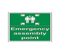 Vsafety 17016bc-s "Emergency Assembly Point Sign, ritratto, 300 mm x 400 mm (confezione da 3)