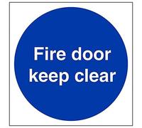 Vsafety 18005 am-r "Fire Door Keep Clear" Sign, quadrato, 150 mm x 150 mm (confezione da 3)