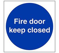 VSafety 18017AT-S'Fire Door Keep Closed' Cartello quadrato, 200 mm x 200 mm (confezione da 3)