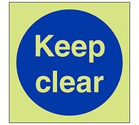VSafety 18024AF-G'Keep Clear' - Cartello quadrato, 100 mm x 100 mm, confezione da 3