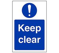 VSafety 18057AG-S'Keep Clear' Segnale, verticale, 100 mm x 150 mm (confezione da 3)