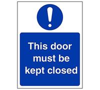 Vsafety 18060 an-r "Questa porta deve essere conservato chiuso" Sign, ritratto, 150 mm x 200 mm (confezione da 3)