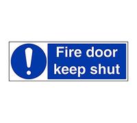 VSafety 18067BP-R'Fire Door Keep Shut', cartello orizzontale, 600 mm x 200 mm (confezione da 3)