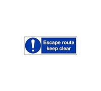 VSafety 18073BP-S'Escape Route Keep Clear' - Segnale orizzontale, 600 mm x 200 mm, confezione da 3