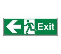 vsafety 21003bp-s condizioni di sicurezza EXIT Sign, uscita freccia a sinistra, Autoadesivo, paesaggio, 600 mm x 200 mm, colore: verde