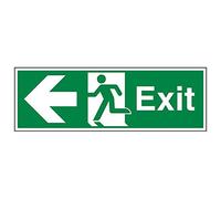 VSafety 21003BP-S'Exit Arrow Left' Segnale orizzontale, 600 mm x 200 mm (confezione da 3)