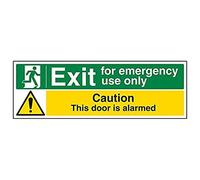 VSafety 21012BJ-R'Exit for Emergency Use Only/Door Allarmed' Segnale 450 mm x 150 mm (confezione da 3)