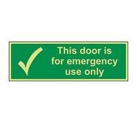 Vsafety 22005bj-g "Questo è solo per uso di emergenza per porte" Sign, 450 mm x 150 mm (confezione da 3)