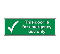 Vsafety 22005bj-s "Questo è solo per uso di emergenza per porte" Sign, 450 mm x 150 mm (confezione da 3)