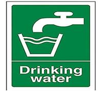 vsafety 23001 AG-S "acqua potabile condizioni di sicurezza generale, Autoadesivo, segno, verticale, 100 mm x 150 mm, colore: verde