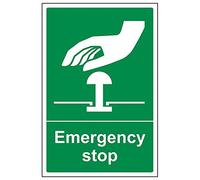 Vsafety 23005 au-r "Emergency stop Sign, ritratto, 200 mm x 300 mm (confezione da 3)