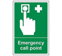 Vsafety 23009 au-r "punto di chiamata di emergenza segno, ritratto, 200 mm x 300 mm (confezione da 3)