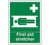 VSafety 31007AN-S'First Aid Stretcher' - Segnale verticale, 150 x 200 mm, confezione da 3