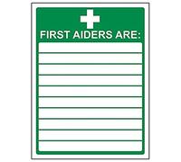 VSafety 31008AN-S'First Aiders' Sign, Ritratto, 150 x 200 mm, confezione da 3