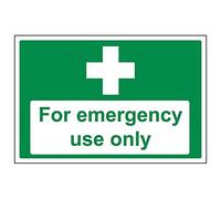 VSafety 31026BA-R'First Aid/For Emergency Use Only', 300 mm x 200 mm (confezione da 3)