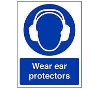 VSafety 41017AN-S'Wear - Segnale di protezione per le orecchie, verticale, 150 x 200 mm, confezione da 3