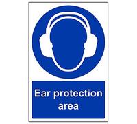 Vsafety 41021 au-s "area di protezione per le orecchie segno, ritratto, 200 mm x 300 mm (confezione da 3)
