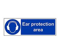 Vsafety 41028bp-s "area di protezione per le orecchie segno, paesaggio, 600 mm x 200 mm (confezione da 3)
