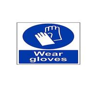 vsafety 41069bc-s "indossare guanti obbligatoria DPI, Autoadesivo, segno, verticale, 300 mm x 400 mm, colore: blu