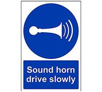 vsafety 43011 au-r obbligatoria "Generale, Plastica rigida," Corno audio Drive lentamente, ritratto, 200 mm x 300 mm, colore: blu