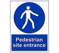 Vsafety 43019bc-s "Pedonale sito Entrance Sign, ritratto, 300 mm x 400 mm (confezione da 3)