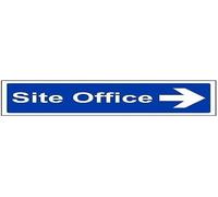 vsafety 43037 ax-s obbligatoria generale Sign, Autoadesivo, sito, ufficio/Freccia a destra, paesaggio, 300 mm x 100 mm, colore: blu