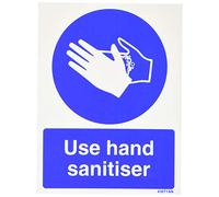 vsafety 43071 AN-R obbligatoria "Generale, Plastica rigida," uso disinfettante per le mani, verticale, 150 mm x 200 mm, colore: blu
