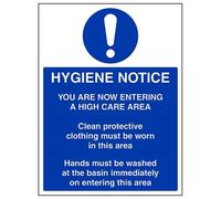 vsafety 44005bc-s obbligatoria ristorazione Sign, Autoadesivo, igiene, nota, verticale, 300 mm x 400 mm, colore: blu