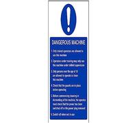 vsafety 44006 au-s obbligatoria ristorazione segno, Autoadesivo, pericolosa Machine Notice, ritratto, 200 mm x 300 mm, colore: blu