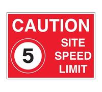 VSafety 5 MPH Site Speed Limit - 800 x 600 mm Classe RA1 riflettente 3 mm composito in alluminio con rivestimento anti-graffiti cartello di sicurezza