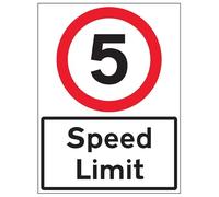 VSafety 5 MPH Speed Limit - 600 x 800 mm 3 mm composito in alluminio con rivestimento anti-graffiti cartello di sicurezza