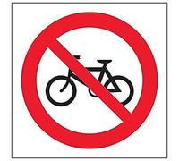 Vsafety 51014 AF-S "No Cycling logo Sign, quadrato, 100 mm x 100 mm (confezione da 3)