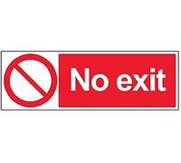 vsafety 52002bp-r "divieto di accesso, Plastica rigida," No Exit ", orizzontale, 600 mm x 200 mm, colore: rosso