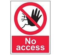 VSafety 52024BC-S Cartello "No Access", verticale, 300 mm x 400 mm (confezione da 3)