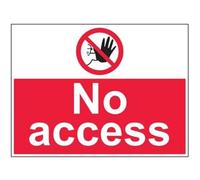vsafety 52037br-r "Nessun accesso divieto segno, Plastica rigida, paesaggio, 600 mm x 450 mm, colore: nero/rosso