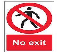 vsafety 52043 au-s "No Exit" divieto di accesso, Autoadesivo, segno, verticale, 200 mm x 300 mm, colore: nero/rosso