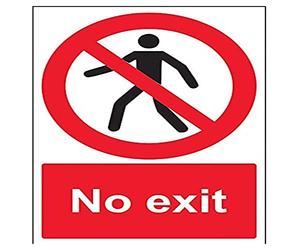 vsafety 52043 au-s "No Exit" divieto di accesso, Autoadesivo, segno, verticale, 200 mm x 300 mm, colore: nero/rosso
