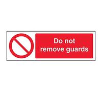 VSafety 55012AX-R'Do Not Remove Guards' - Segnale paesaggistico, 300 mm x 100 mm (confezione da 3)