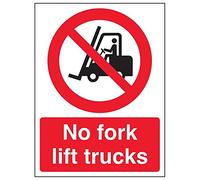 Vsafety 56001 an-s Sign "No carrelli elevatori, ritratto, 150 mm x 200 mm (confezione da 3)