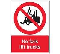 vsafety 56001bc-r "No elevatore camion segnale" divieto veicolo, Plastica rigida, verticale, 300 mm x 400 mm, colore: nero/rosso